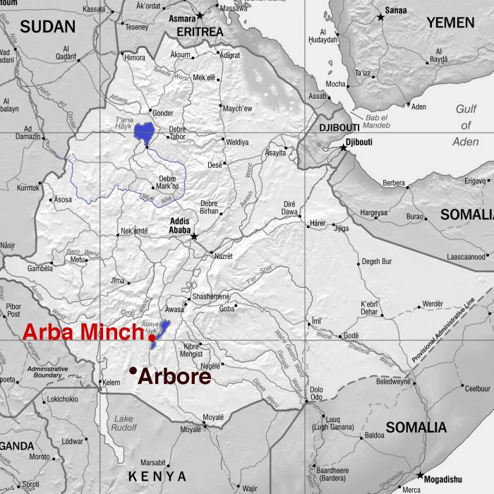 Karte Arba Minch