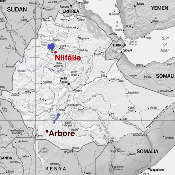 Karte Nilfaelle